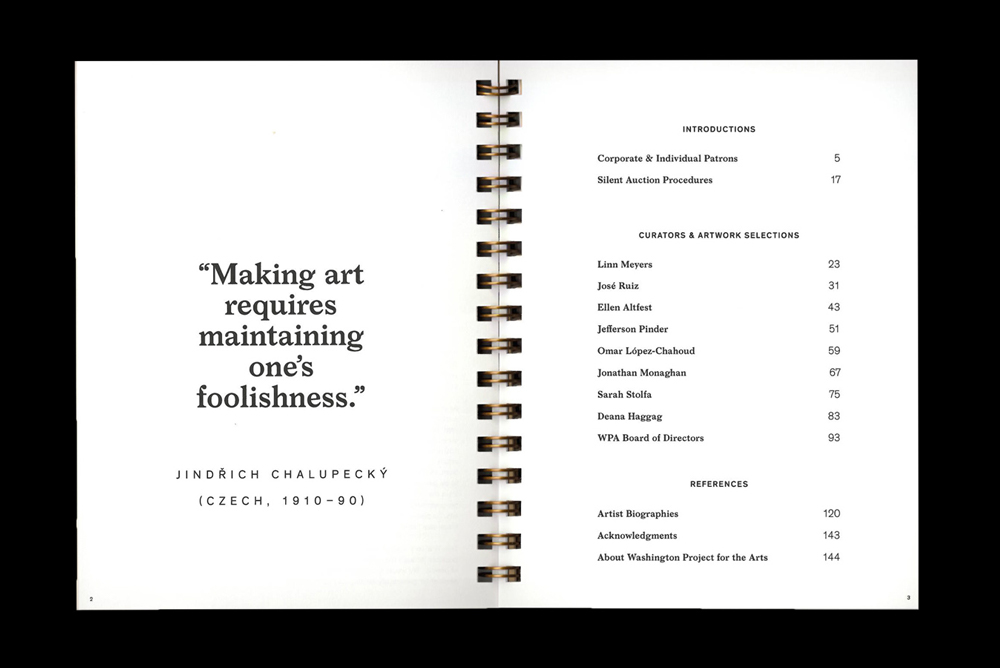 Image of booklet saying 'Making art requires maintaining one's foolishness'