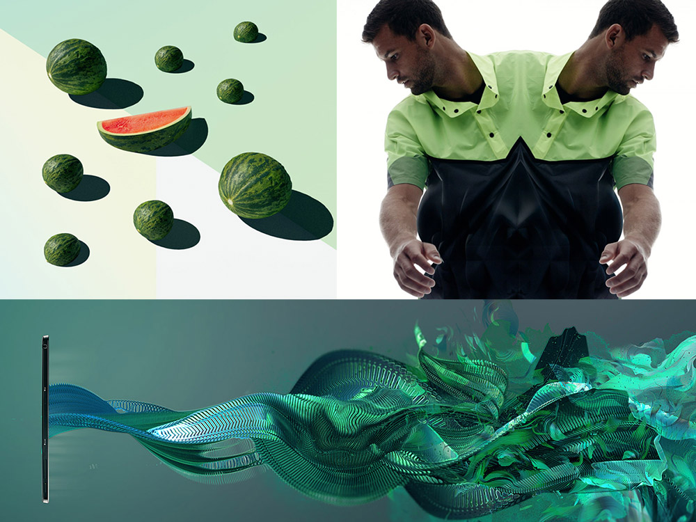 Image of Nidia Dias' work in green palatte