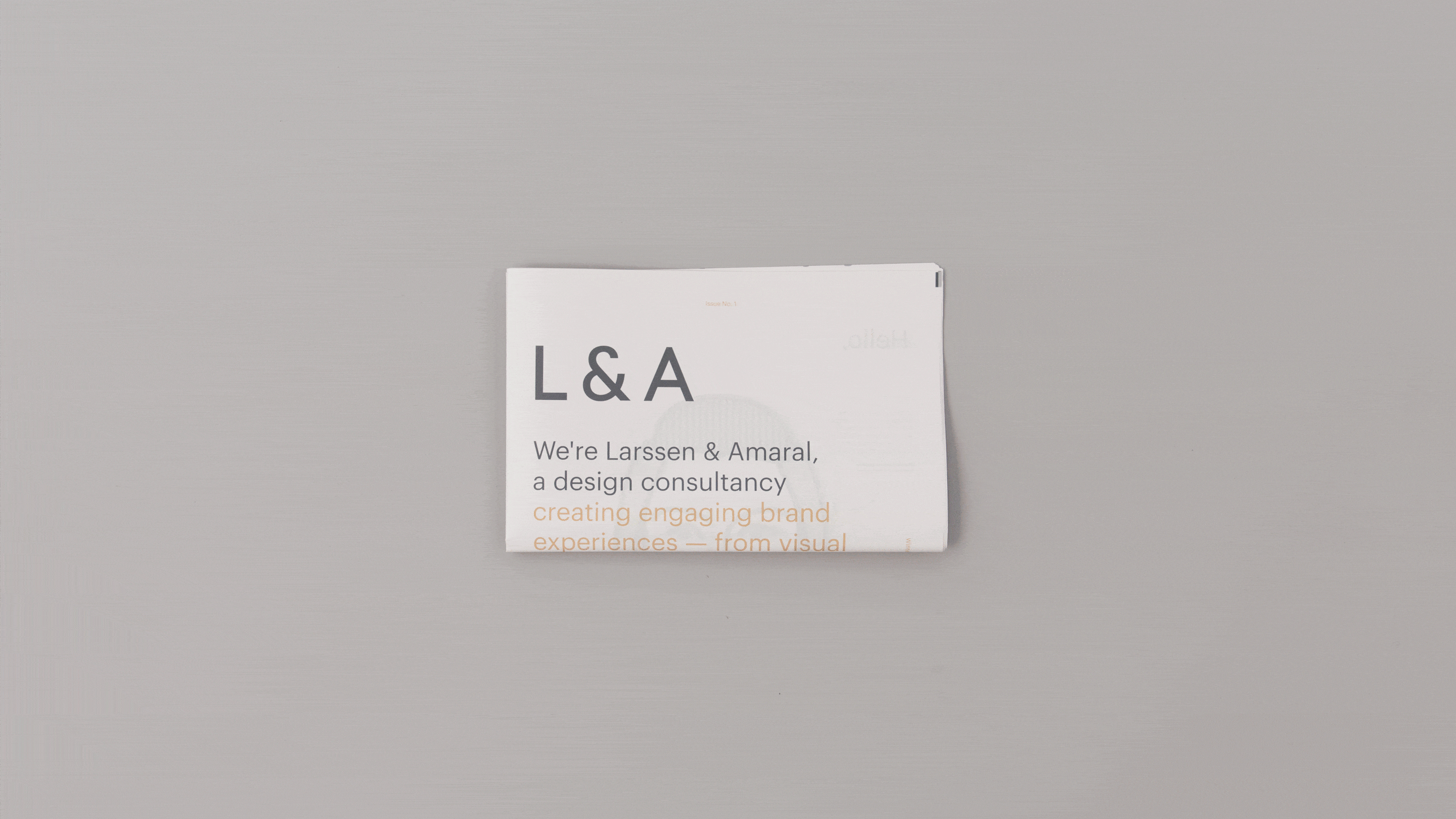 Gif of L & A branding about the company