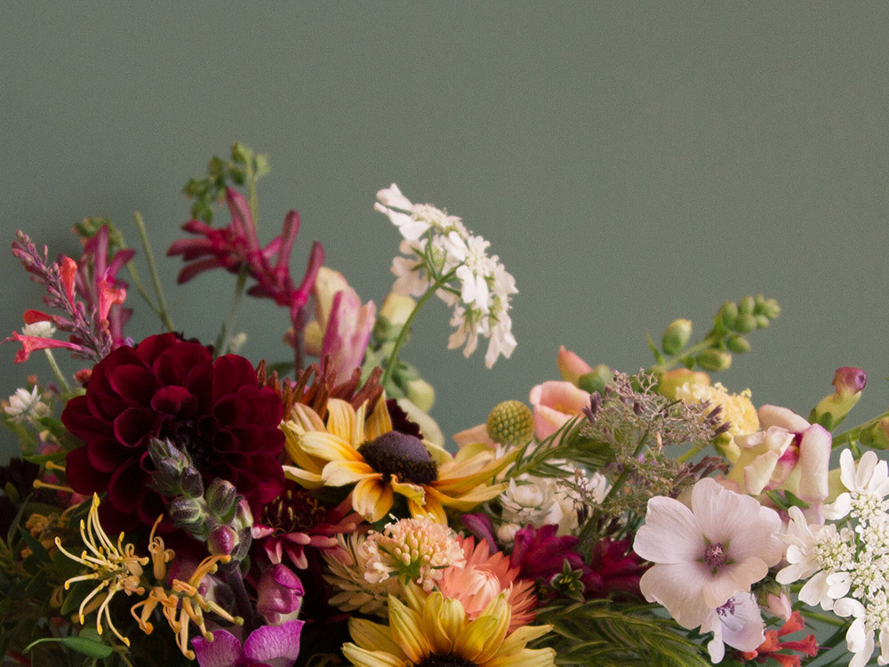 Image of upclose floral details in soft colors